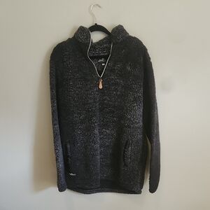 Simply Southern Black Sherpa Zip-Up Pullover